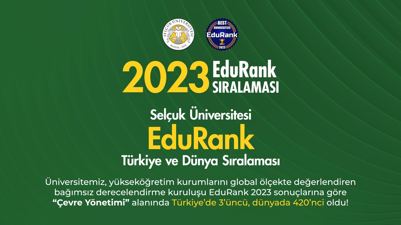 Selçuk Üniversitesi, EduRank sıralamasında Türkiye 16’ncısı